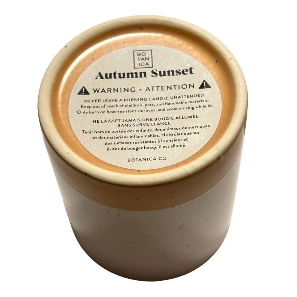 Botanica Autumn Sunset 100% Soy Scented Candle 8 Oz Limited Edition Persimmon Re